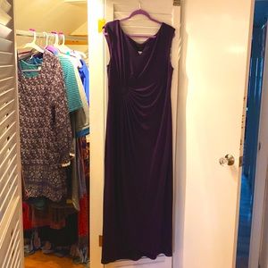 Gorgeous and classy ankle length purple social dress NWT